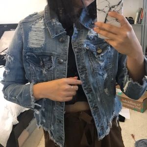 Shredded Denim Jacket NEVER WORN